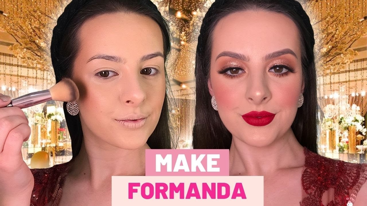 Make de Formatura - Muito Brilho e Batom Vermelho