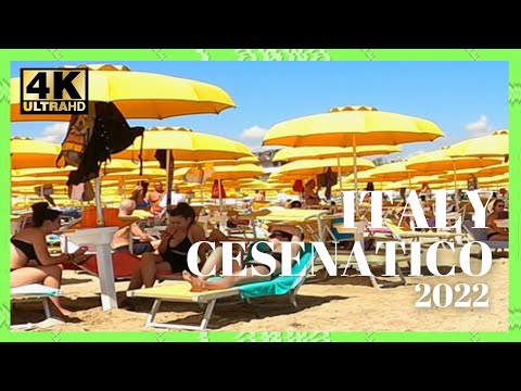 (4K) 🇮🇹 ITALY, Cesenatico Beach Walking - July 2022, UHD Unedited