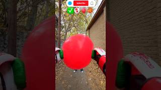 BOXING POWER AND THE SOUND OF CALM 🥊🎈#shorts #viral #challenge