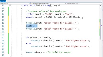 IF Condition - Sales Problem with User Input - C Sharp Programming