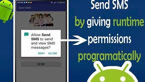 Send SMS Message using SmSManager by Requesting Runtime Permission| Android App Development video#18