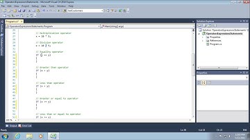 Operators, Expressions and Statements Duration - 07