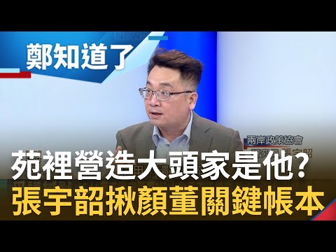 "公司帳+助理費"說不清楚! 張宇韶揭"大水庫理論"解析顏寬恒脫罪難度 原來苑裡營造幕後"大頭家"是他? 他曝顏董關鍵帳本｜呂惠敏 主持｜【鄭知道了 PART1】20230502｜三立新聞台