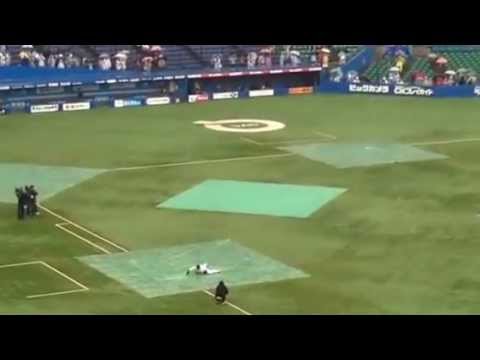 2014/4/3 ロッテvs西武 雨天中止 井上ヘッドスライディング