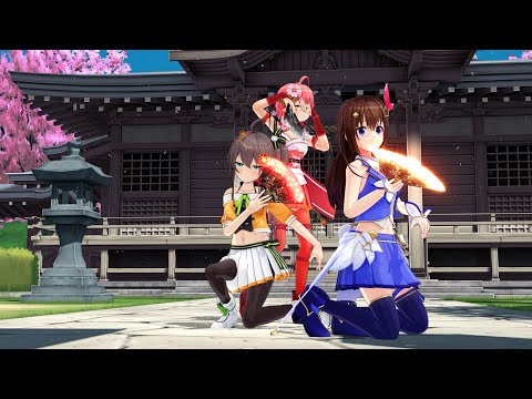 【Hololive MMD】桃源恋歌 【夏色まつり Natsuiro Matsuri ときのそら Tokino Sora さくらみこ Sakura Miko】