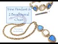 Crystal Trine Pendant &amp; 2 Bead Spiral Chain