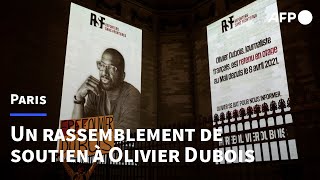 Olivier Dubois: la photo du journaliste français, otage au Mali, projetée sur le Panthéon | AFP