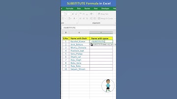 SUBSTITUTE Formula in Excel #excel #exceltips #exceltutorial #msexcel #microsoftexcel #shorts #short
