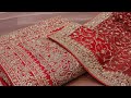 Arng2519 the stunning rose red premium designer sareesatin fabriccrystalszari