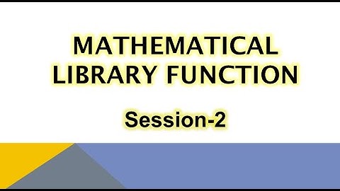 Class X Computer Application Mathematical Library Methods by Manjunath Naik R