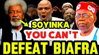 Breaking News: You Can't Defeat Biafra - Soyinka Tells Tinubu's Gov. Backs Nnamdi Kanu