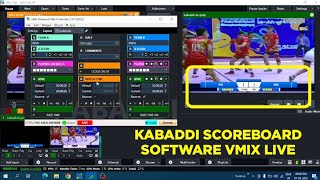 Kabaddi Scoreboard VMix Live Stream, On Mat Players, Clock, Raid Clock, All In One Control Board screenshot 4