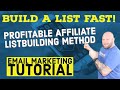 Email List Building Tutorial - How Build a Massive Email List for Affiliate Marketing [PROFITABLY!]