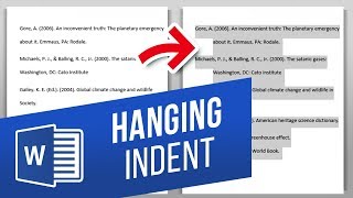 How to Do a Hanging Indent in Word | How to Format a Bibliography in APA Style | References in Word