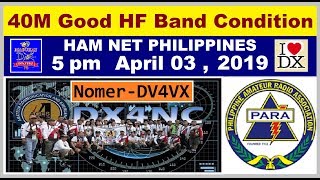 40M Good Band Conditions With Nomer Dv4Vx Nationwide Ham Net Philippines 5Pm Edition