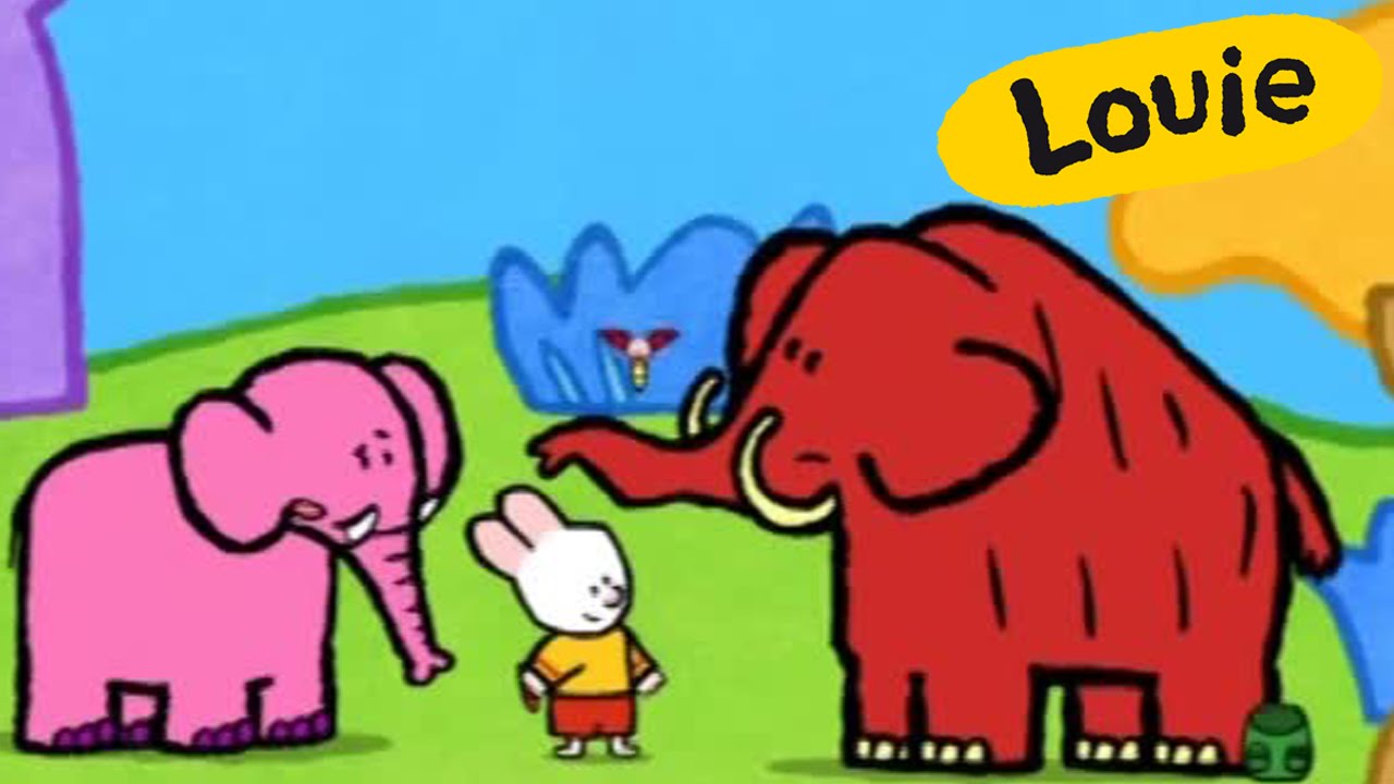 Louie, draw me a mammoth | Learn to draw cartoon for kids