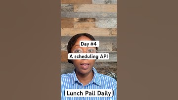 Day #4: A scheduling API