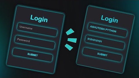 Animated Glowing Login Form | HTML & CSS | Ashutosh Python