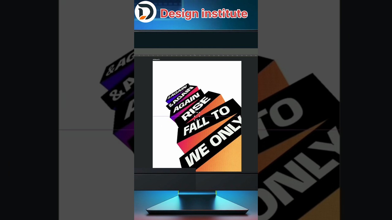 How to create perspective typography in Adobe illustrator  