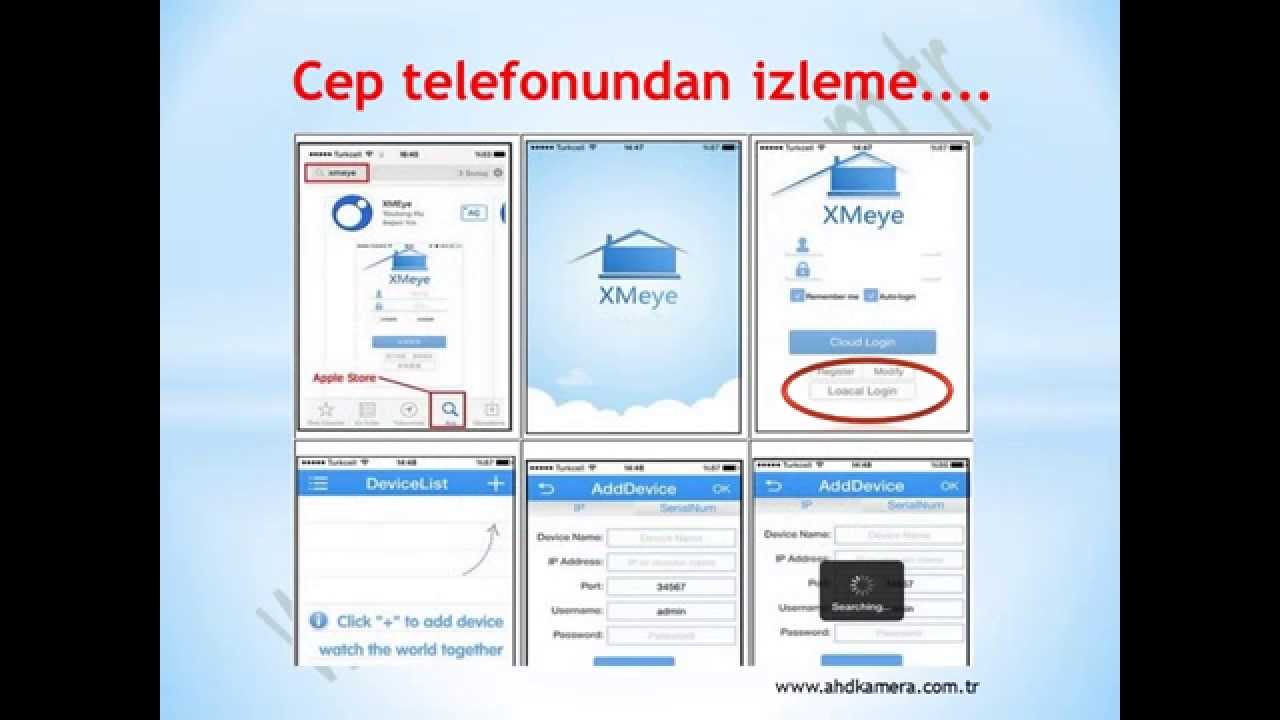 1. Play store den xmeye uygulamasını cep telefonumuza indiriyoruz ve program üzerine tıklanılır