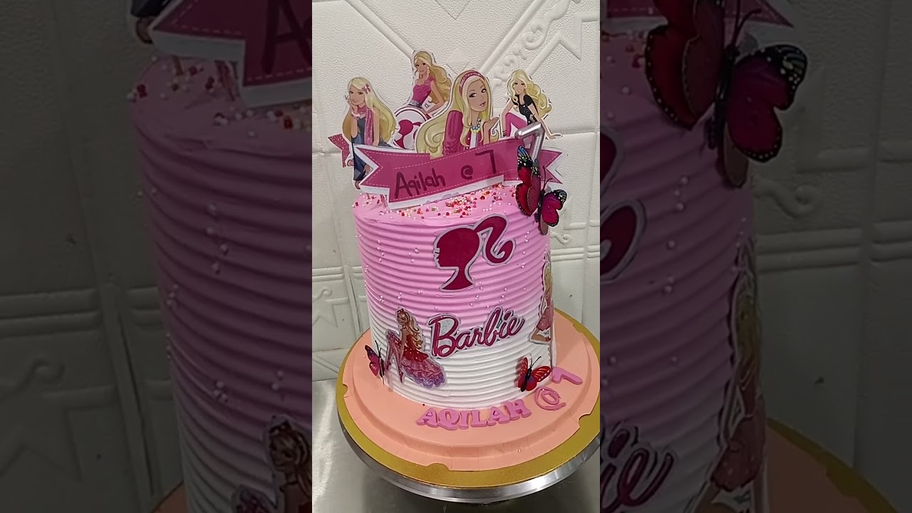 Barbie cake design#barbie #barbiemovie #viralvideo#birthdaycake