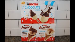 Kinder Chocolate Ice Cream, Kinder Bueno: Original & White Review