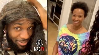 Lebron James Wife Savannah Lets Him Wear Her Lace Front Wig