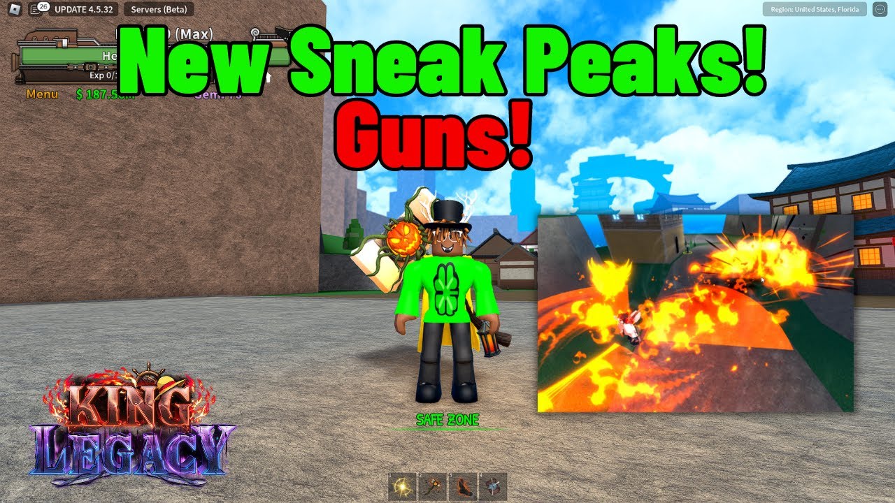New Guns🔥| New Sneak Peaks | Roblox King Legacy Update 5.0.0 - Youtube