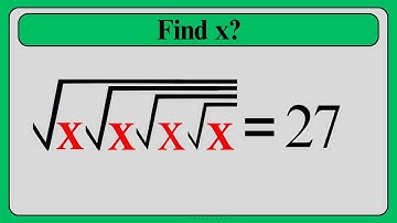 Nice Square Root Math Simplification Problem | Find the Value of X
