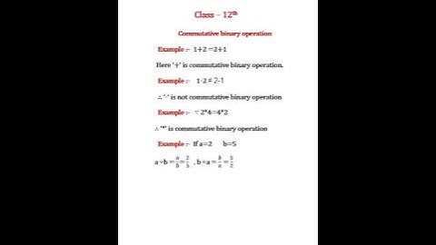 Commutative binary operation  #shorts