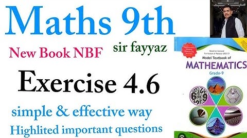 Maths class 9th | chapter 4 | Exercise 4.6 | Factorization and Algebraic manipulation | NBF| ex 4.6