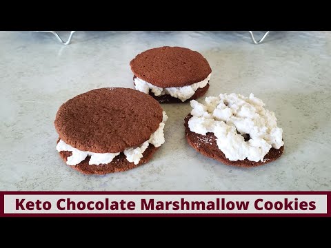 Easy Keto Chocolate Marshmallow Cookies (Nut Free and Gluten Free)