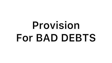 Provision for bad debts /income statement /debtors control