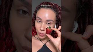 Strawberry peel off makeup🍓✨ Peel it off???