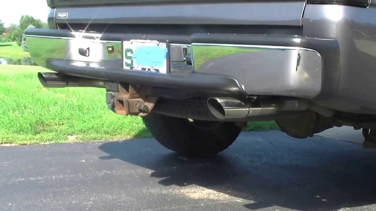 2002 Chevy Silverado 1500 flowmaster exhaust - YouTube