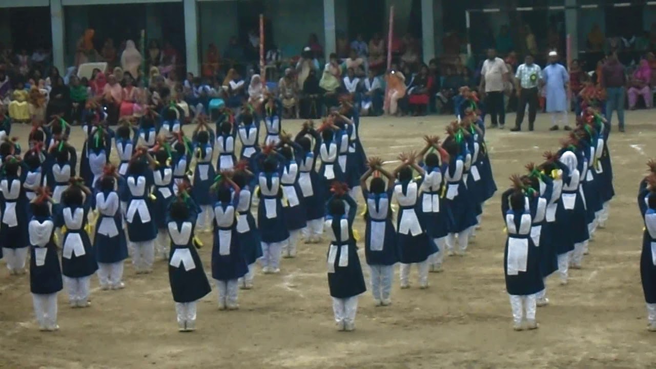 Girl's P.T. Display Civil Aviation Higher Secondary School, Tejgaon