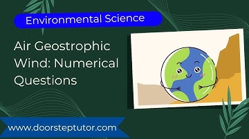 Air Geostrophic Wind: Numerical Questions | Environmental Science
