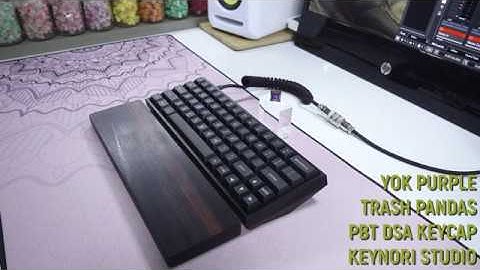 Yok Purple Trash Pandas Switch Typing Sounds ASMR, PBT DSA Keycap