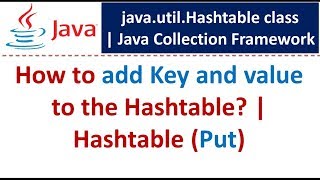 How to add Key and value to the Hashtable? | Hashtable (Put) Net Worth