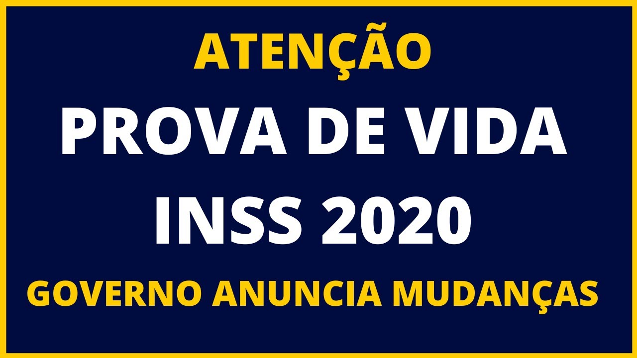 Urgente Prova De Vida Inss 2020 Mudou Youtube