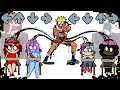 CHAOS OF NARUTO GLITCH: Corrupted Naruto Glitch vs FNF Characters | FNF vs Learn With Pibby
