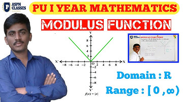 Modulus Function class 11 || define modulus Function graph domain and range