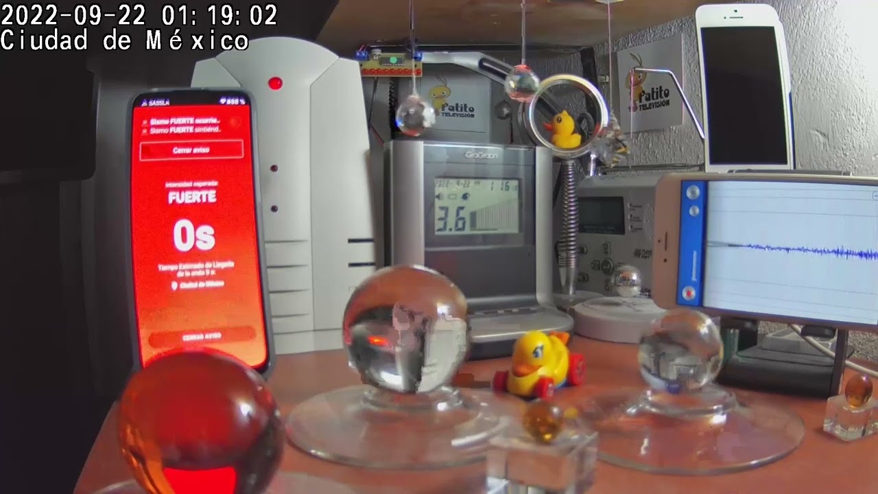 Fuerte sismo-réplica magnitud 6.9 en la Ciudad de México (22/sep/2022)