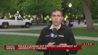 Police begin to clear out University of Chicago encampments protesting war in Gaza