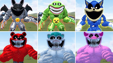 ALL MUSCLE SMILING CRITTERS VS ALL MECHATITAN - POPPY PLAYTIME CHAPTER 3 in Garry