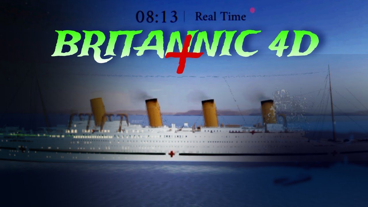 BRITANNIC 4D SINKING. Time-lapse. sleeping sun.