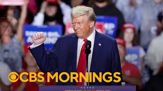 Trump rallies in key battleground states as polls show tight race