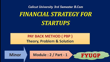 Financial Strategy for Startups | Calicut University 3rd Sem B.Com | Module - 2 | Part - 1