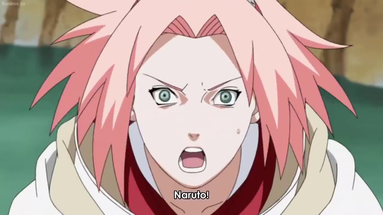 Naruto saves sakura after Sasuke's attempt to kill her . An imaginiry
