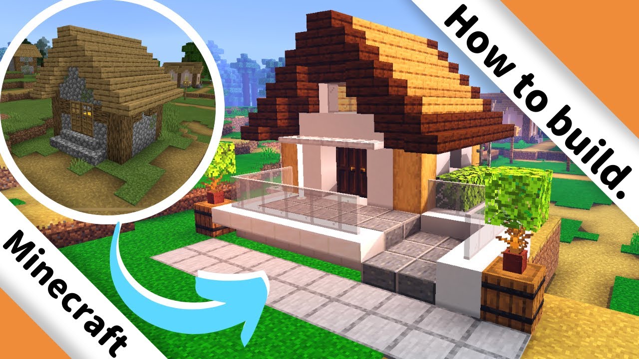 マインクラフト 村の家をモダンハウスにリフォームする方法 マインクラフト建築講座 Minecraft Summary マイクラ動画